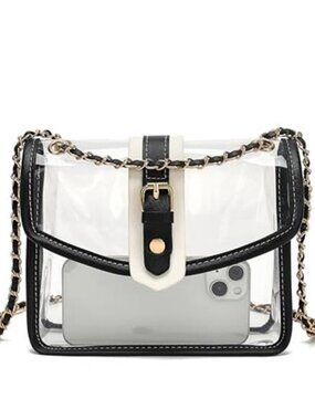 2-in-1 Clear Stadium Approved Purse for Concerts & Sports Crossbody Bag